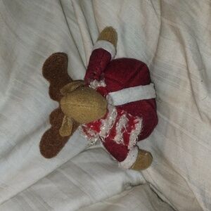 Weighted stuffed Christmas moose